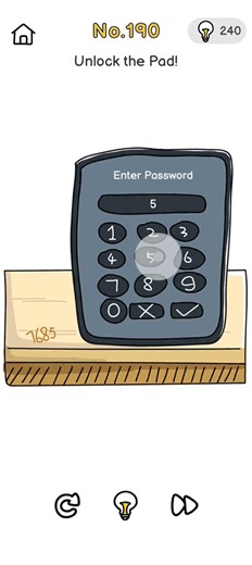 brain out level 190 and unlock the pad?