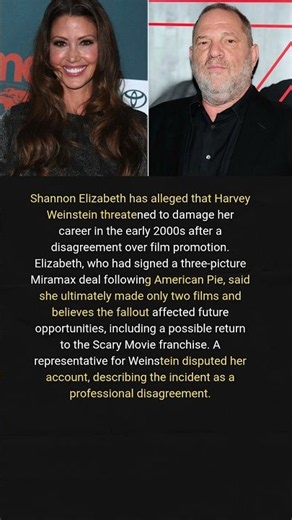 Shannon Elizabeth Claims Harvey Weinstein Threatened to End Her Career
