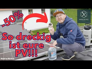 Photovoltaik Reinigung mit NUR 20€ Materialkosten !!! Reinigt eure Solaranlage einfach selber