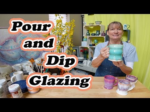 3 Easy Pour and Dip Pottery Glaze Combinations - Amaco and Spectrum Glazes
