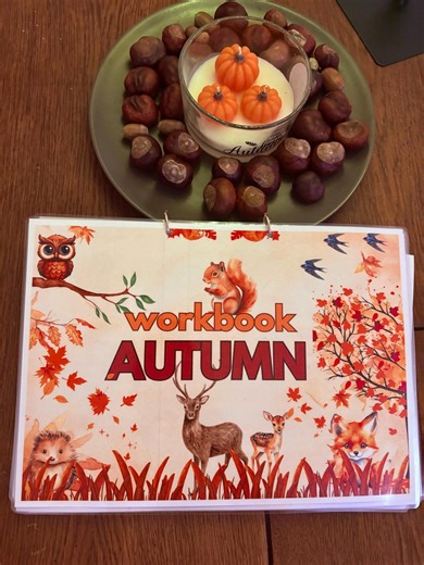 Printable Autumn Preschool Workbook | Fall Activity Sheets for Kids | PDF Kindergarten Worksheets - Etsy