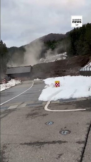 Japanese residents escape landslide after quake