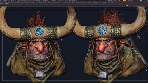 ORC. Zbrush快速雕刻。完整的雕刻过程。