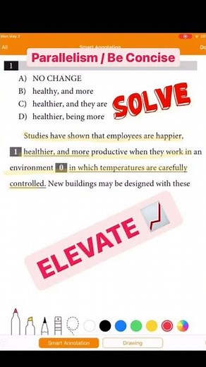 Practice for SAT test - Parallelism