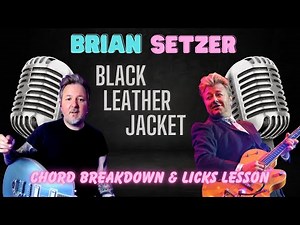 BRIAN SETZER - Black Leather Jacket GUITAR LESSON #guitarlesson #briansetzer