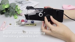 Handheld Sewing Machine, Portable & Cordless Mini Sewing Machine for Beginners - Electric Fast Stitching, DIY Fabric Clothes Repair Kit, Home Travel Mending Machine with Accessories (Black)