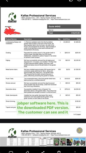 Keith Kalfas on Instagram: "Preparing invoices with @jobber software and with AI its super professional. #jobberpartner link in bio 🔥"