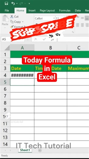 Today Formula in #excel #excelshortcuts #interviewtips #spreadsheetmagic