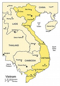 Vietnam PowerPoint Map, Major Cities and Capital - MAPS for Design
