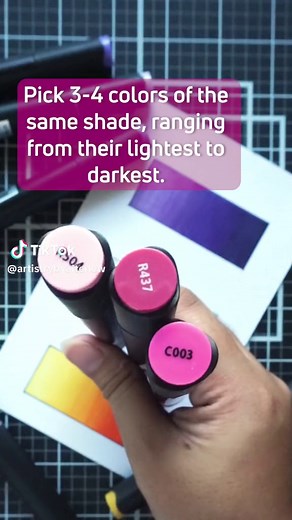 The easiest tutorial to blend alcohol markers! Save this and practice to become a better artist #arttutorial #markerblending #colorblending #alcoholmarkers