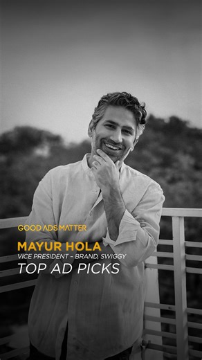 Good Ads Matter on Instagram: "We are back with our Ad Makers’ Picks for the week, and this time, we have Mayur Hola @mayur.hola, Vice President - Brand, Swiggy @swiggyindia #AdMakersPicks For Mayur, it all started with designing computer games, a beginning that shaped the way he approaches creativity even today. From gaming to advertising to leading brand strategy for some of India’s biggest consumer companies, to marketing a global fast-food brand, and now heading brand for Swiggy, he has evol