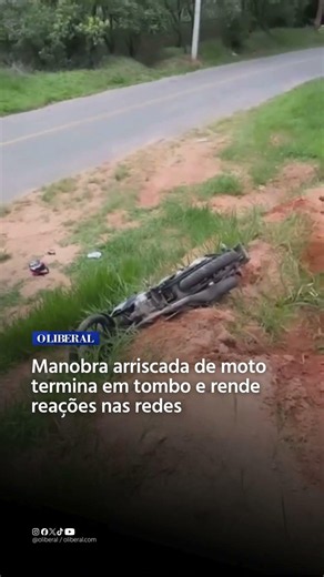 Manobra arriscada de moto termina em tombo e rende reações nas redes