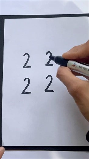 Drawing dog by number 2 #shorts