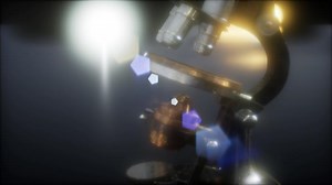 Retro old scientific laboratory microscope