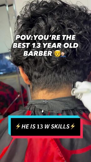 This 13 Year Old Barber 💈 Has Incredible SKILL SET 🔥 His Newest Tutorials Are Going VIRAL 📈 What do you think? 🤔 Barber 💈 @angelthekidd1 #barberlife #taperfade #fyp #viralvideo #tutorial