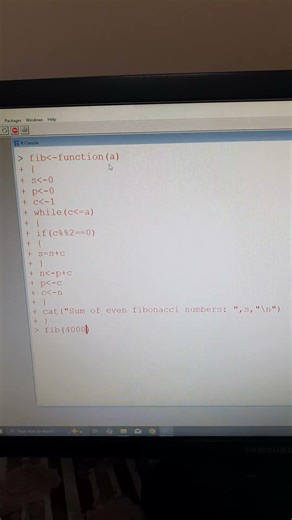 R | Euler Project 'Sum of even fibonacci numbers' | CodeLearning