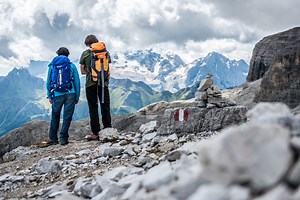 Hiking Alta Via N.2 of the Dolomites
