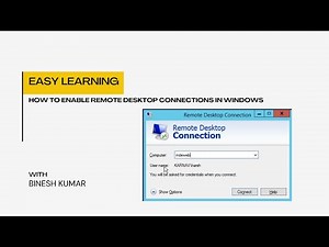 How to enable remote desktop connections in Windows