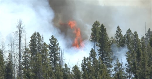 Sawlog Fire continues to grow west of Wise River, south of Highway 43