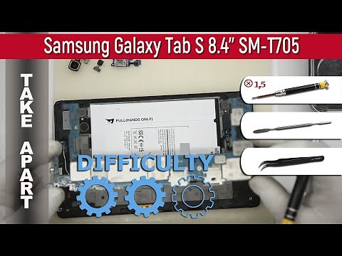 How to disassemble 📱 Samsung Galaxy Tab S 8.4'' SM-T705 Take apart Tutorial