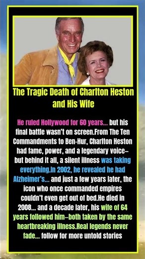 The Tragic Death of Charlton Heston and His Wife#shorts