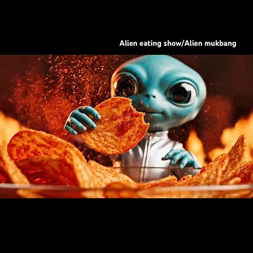 Alien Fire Snack Attack (Alien vs Ghost pepper)👽🔥