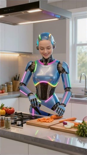 How Smart AI Humanoid Robots Help Human Cook and Do House Chores.