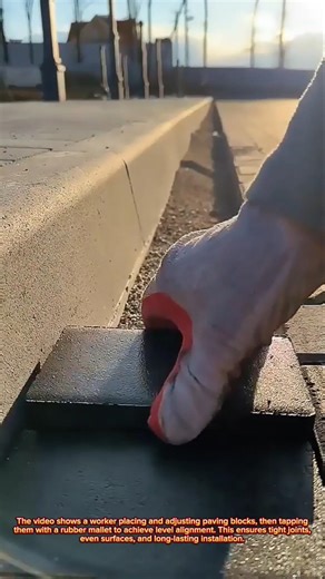 Perfect Paver Alignment Using Rubber Mallet Technique