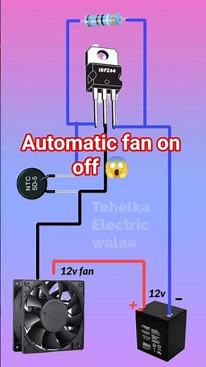 How to Make Automatic Fan Using Temperature Sensor | DIY Electronics Project #shorts #diycircuit