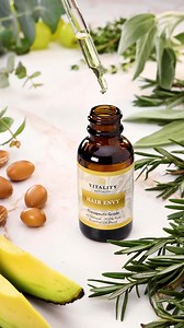 Benefits of Hair Envy: ✨Helps thicken hair ✨Smoothes and moisturizes hair ✨Improves shine and color ✨Natural conditioner ⬇️SHOP NOW⬇️ https://www.vitalityextracts.com/collections/labor-day-sale?discount=laborday | Vitality Extracts Essential Oils