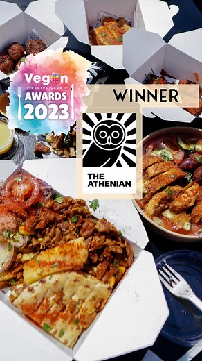 1.5K views · 34 reactions | Introducing: The Athenian - our Top Vegan-Friendly Eatery in Bristol 2023 award winner! 拾 Paola, owner Tim, and the team are dedicated to serving delicious Greek food: the plant-based style!  With an approx. 75% vegan menu, customers can choose from a scrumptious array of goodies, including vegan halloumi and kebabs!  Oh, and not to forget the sweets treat (lemon cheesecake, anyone)?  | Vegan Recipe Club | Facebook