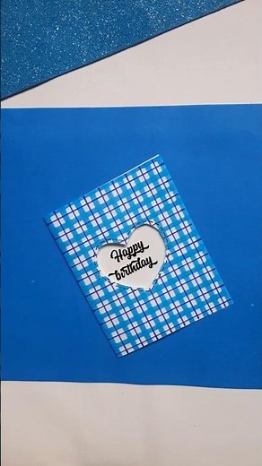 DIY Heart Pop-Up Birthday Card Tutorial ✂️💙 #birthdaycard #papercraft #popupcard #shorts #diy