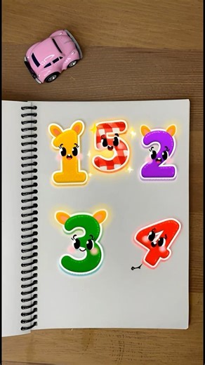 Magic Notebook ✨ | Dancing Sticker Numbers 🔢 #magicnotebook #animatedsticker #animation