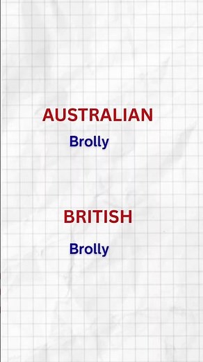 British vs Australian English Words You Didn’t Know 🤯 #english #shorts