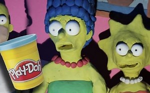 The Simpsons couch gag - part I [YOU'RE NEXT] | a Stop motion Animation