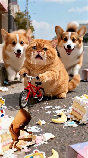 Kitten Buys a Sailor Moon Cake but Falls — Puppy Comes to Help! 🐱🎂🌙🐶💖