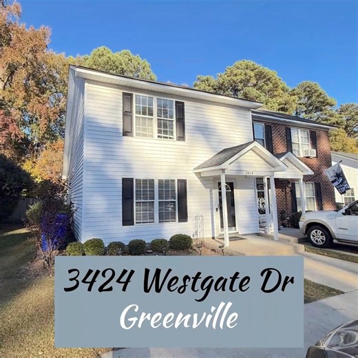 Just Listed! 3424 Westgate Dr, Greenville 2 Bedrooms | 2.5 Bathrooms | 1,496 SqFt A rare blend of style, space, and setting—this Westgate treasure is ready to welcome you home. View the property website at www.BestHomesInGreenville.com or www.BestHomesInFarmville.com and call us at (252) 327-9668 or (252) 347-8520 for a showing. | Lee And Harrell Real Estate Team | Facebook