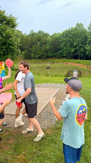 INCREDIBLE. Share Ezra’s insane tomahawk shot to the world! #discgolf #discgolflife #frisbeegolf | Queen City Disc Golf