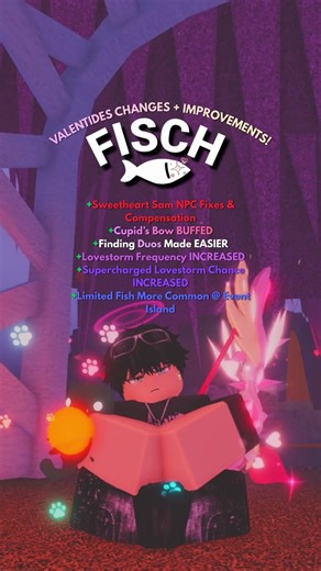 After a couple of days, they FINALLY released some important bug fixes and changes to the Valentine’s Update in Fisch! Let me know what you think! #roblox #fisch #fischroblox #fyp #viral