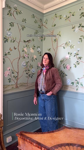 An exciting transformation to our White Room 🐦🤍 #chinoisere #mural #handpainted #weddingvenue #chilternhills