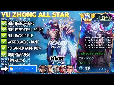 Script Skin Yu Zhong All Star - Tidescale Sealord No Password | Full Effect Voice | Patch Terbaru