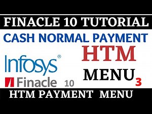 Normal Payment Entry || Finacle 10 Tutorial || HTM Menu || Learn and gain