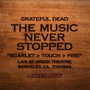 Get a taste of ‘Enjoying The Ride’ by streaming “Scarlet > Touch > Fire” from the Dead’s 7/13/84 Greek Theatre show in Berkeley now: gd.lnk.to/STF71384. Don’t forget to pre-order the box set, featuring 20 previously unreleased shows spanning the late ’60s to the ’90s—a true treasure trove for your collection. | Grateful Dead