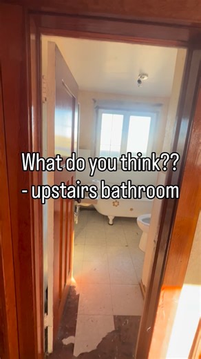 “Every project in this old farmhouse has a surprise, but finding hardwood under the bathroom tile feels like a gift. Do I honor the old floors or bring in some new charm with tile?”#farmhousereno #farmhouserestoration #gamechanger #bathroominspo #bathroomreno | Simplygatherhome
