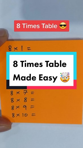 8 Times Table Made Easy for Students