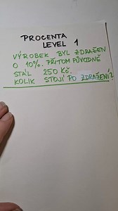 924K views · 1.8K reactions | Slovní úlohy na procenta-díl 1 #procenta #slovniulohy #matika #matematika #matikapolopate #matikapolopatě | Matika polopatě | Facebook