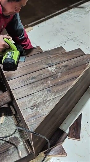 cutting circular holes in plywood and trimming dark wood panels using power tools