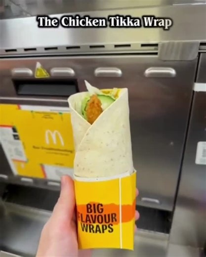 McDonald's Kensington on Instagram: "🔥 NEW ON THE MENU 🔥 Say hello to bold, feel-good flavour 🙌 The Chicken Tikka Wrap has officially landed! 🌯✨ Swing by and try it today. Your lunch plans? Sorted. 🍴💛 #NewMenu #ChickenTikkaWrap #WrapGoals #FeelGoodFood"