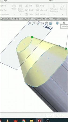 Solidworks Tutorials| Loft Feature In Solidworks | #solidworks | #autocad | #bottle|#shorts