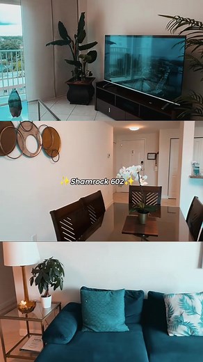 Relax and recharge in the elegantly appointed living room of Shamrock 602 🛋️. Complete with a large smart TV offering your favorite streaming services and a cozy dining area, it's the perfect setting for both entertainment and intimate meals. Experience comfort and convenience in every corner! #CoralGablesCharm #CoralGablesBeauty #GablesGetaway #MagicCityMoments #MiamiVibes #ExperienceMiami #GuestSatisfaction #VacationVibes #ParadiseFound #StayWithConfidence #StayWithUs #BookingsOpen